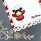 Personalized Love Bug, Valentine's Day, Hearts & Roses, Notepad Stationery