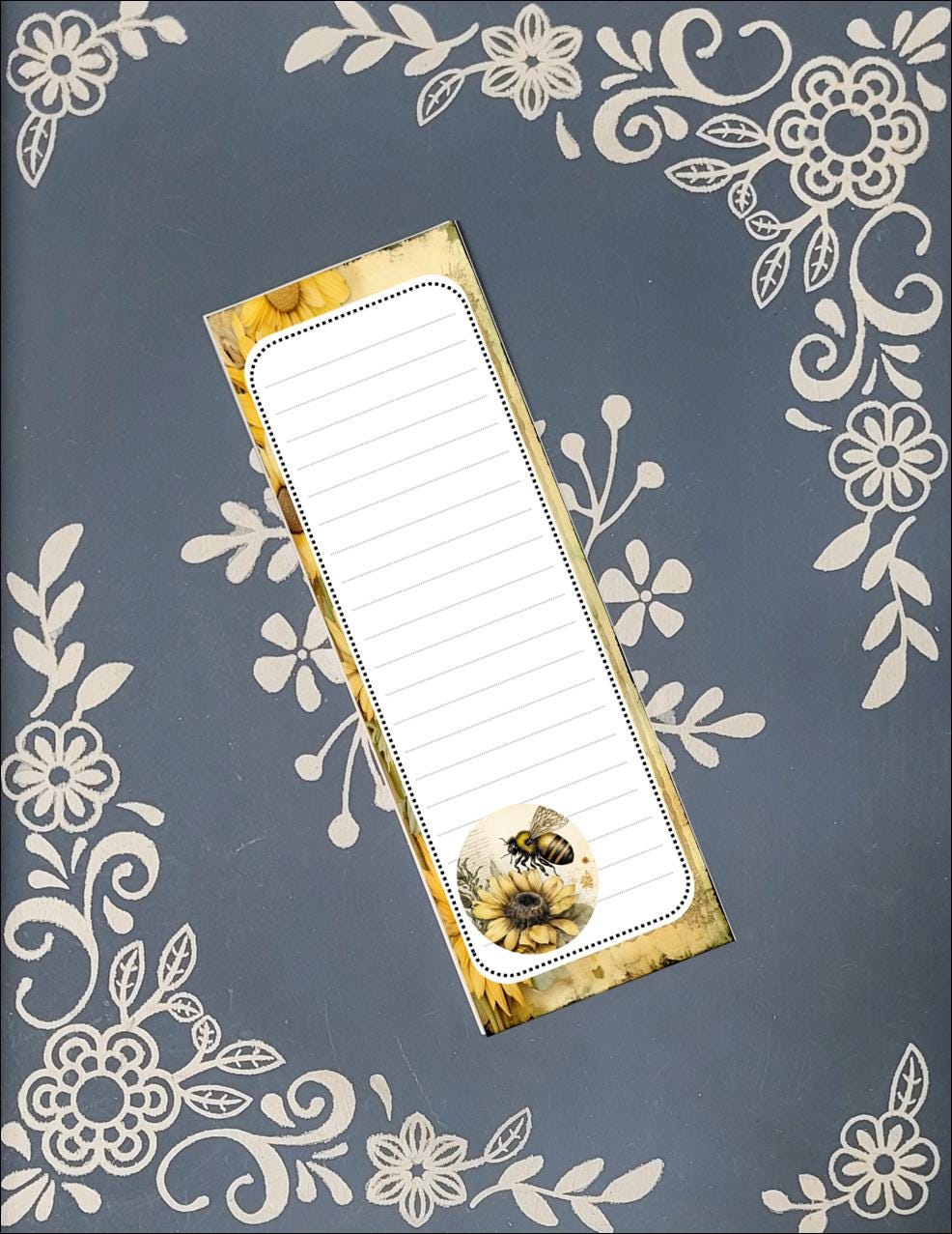 Bee & Sunflower 1, Magnet Notepad List Pad