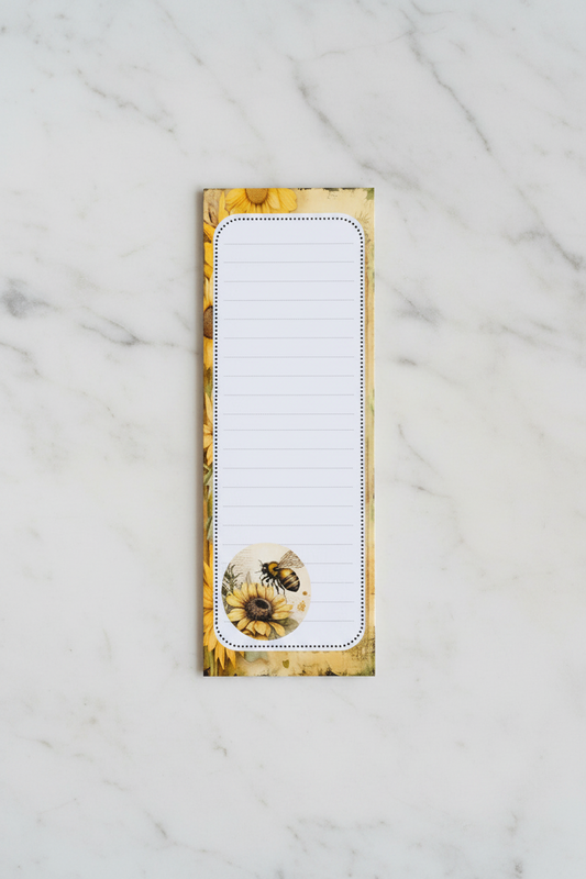 Bee & Sunflower 1, Magnet Notepad List Pad