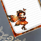 Personalized Fairy, Autumn Fall Fairy Notepad Stationery