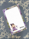 Personalized Spring Fairy Purple, Autumn, Notepad Stationery