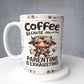 Cow with Coffee, Coffee Because Parenting Is Exhausting, Mug or Tumbler