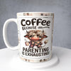 Cow with Coffee, Coffee Because Parenting Is Exhausting, Mug or Tumbler