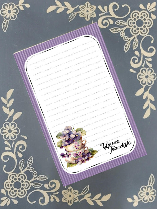 Personalized Tea Cups, You're Tea-riffic, Notepad Stationery