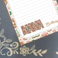 Personalized Momma or Mama Gingerbread, Gingerbread Man, Gingerbread Cookie, Winter, Holiday, Notepad Stationery