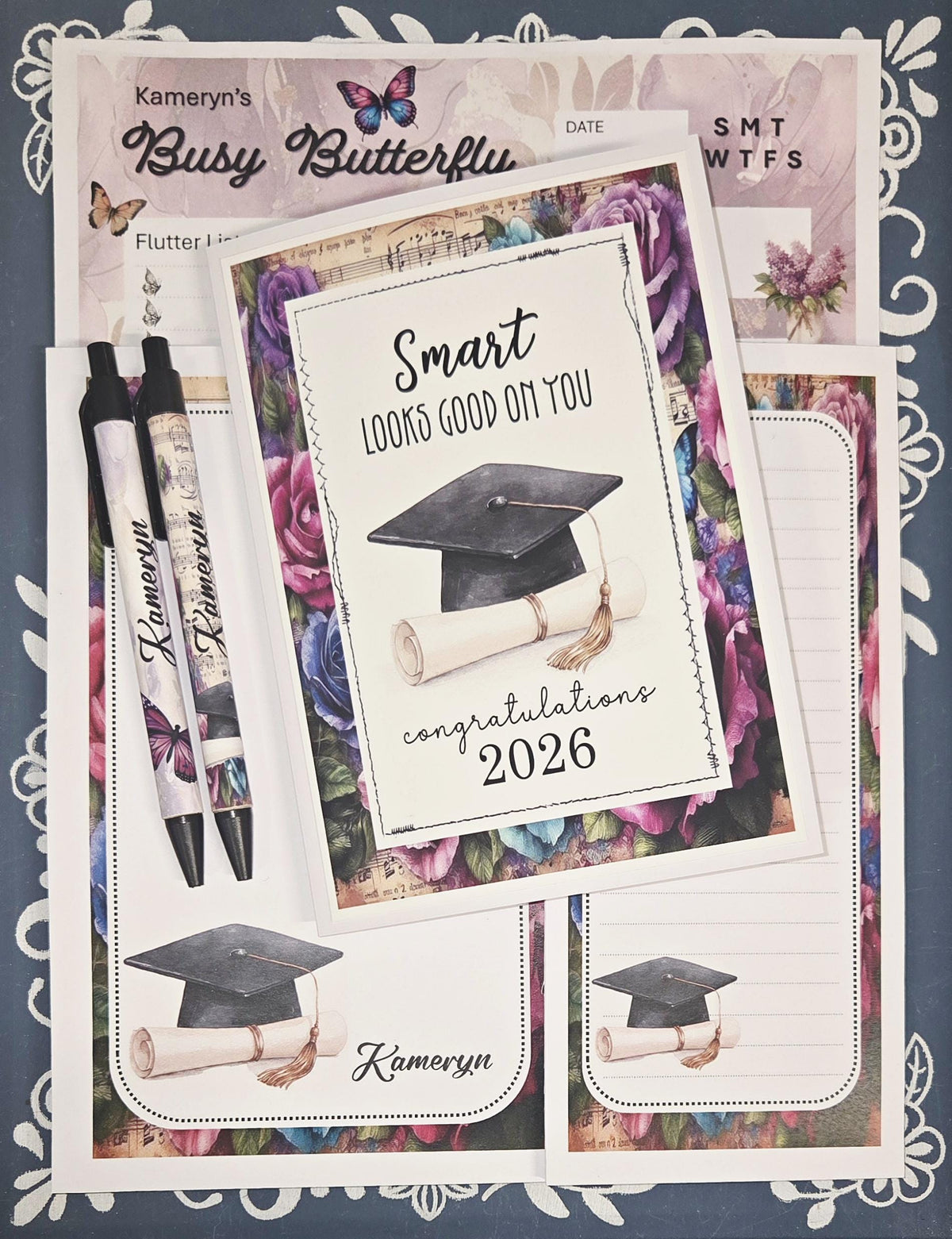 Personalized Custom Graduation Gift Set: A 5-Piece Complete Stationery Collection