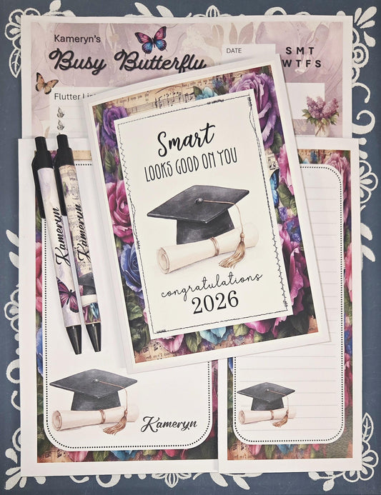 Personalized Custom Graduation Gift Set: A 5-Piece Complete Stationery Collection