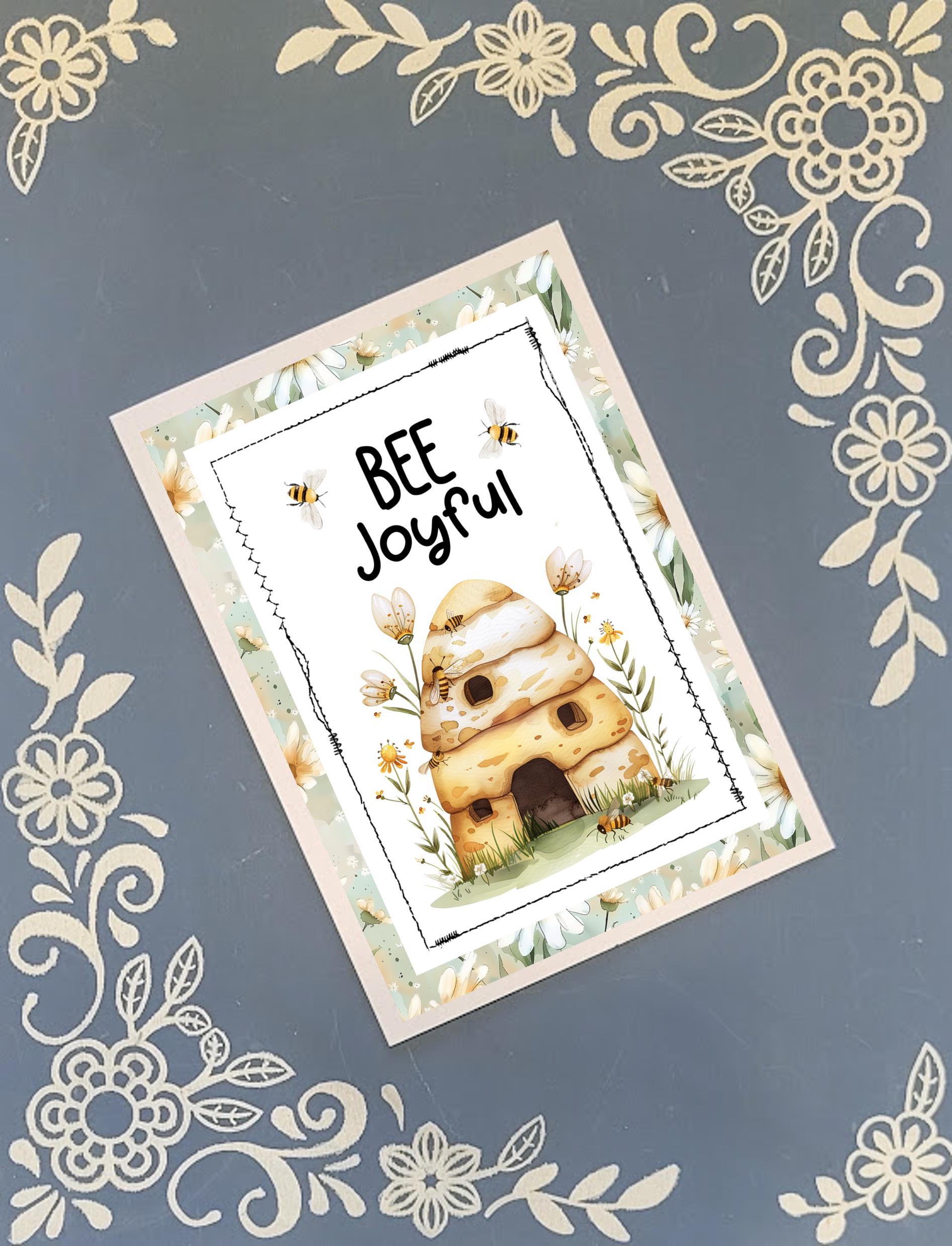 Bumble Bee Happy Birthday Greeting Card Bundle, 5x7 with Envelopes