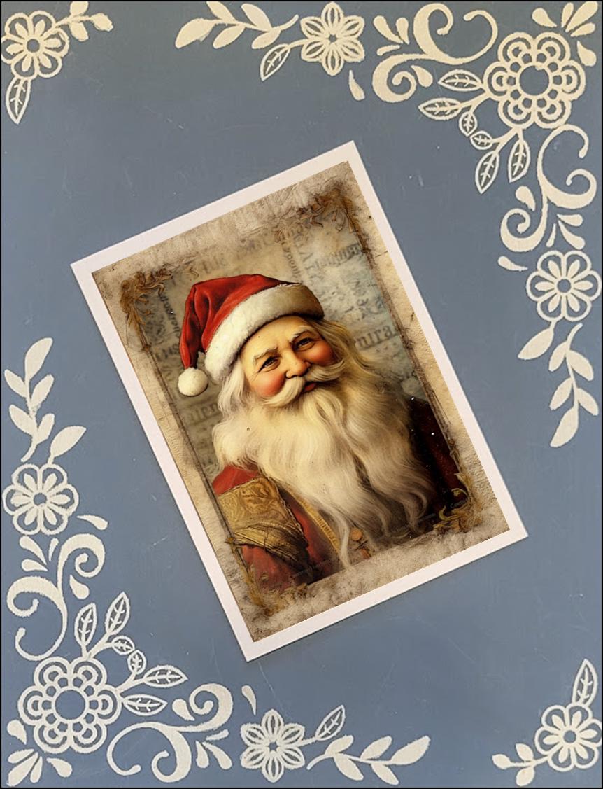 Christmas Santa Greeting Card Bundle | 10 Classic Holiday Cards