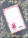 Personalized Flamingo, Christmas, Winter, Holiday, Notepad Stationery