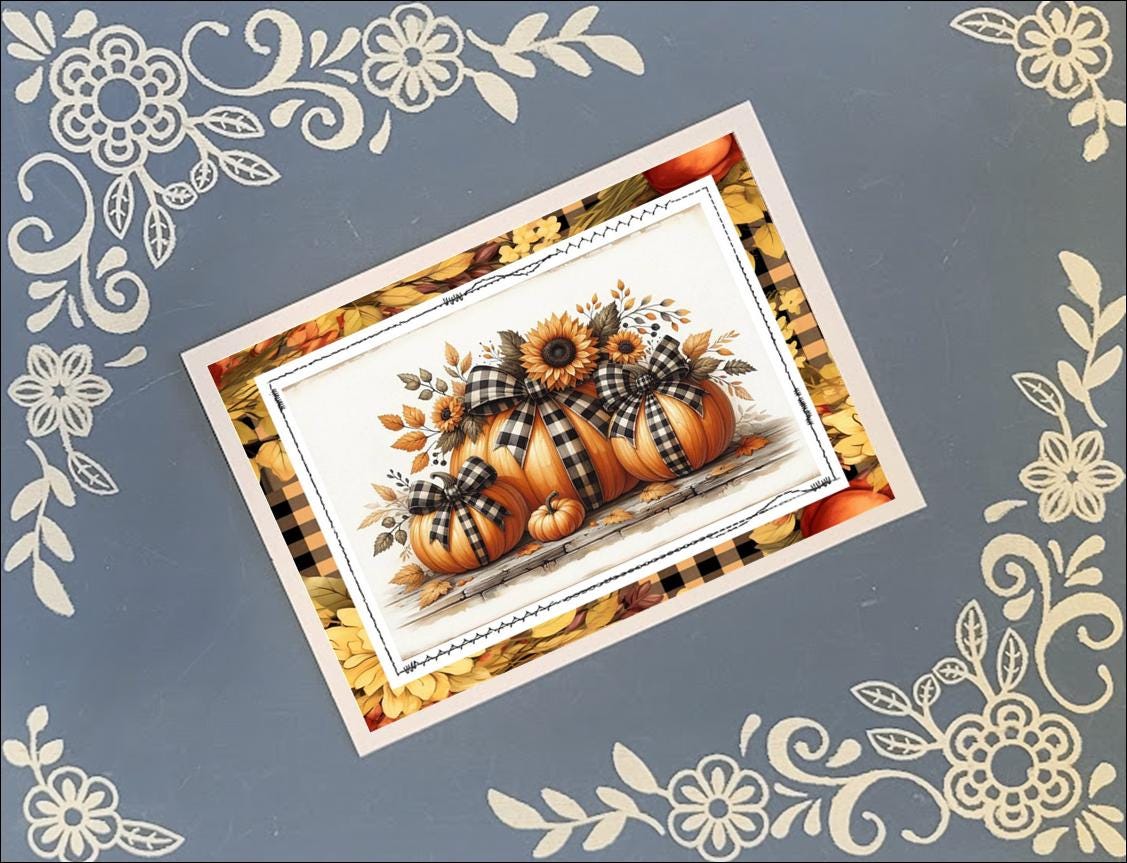 Fall, Autumn, Halloween Greeting Card Bundle, 5x7 with Envelopes