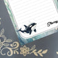 Personalized Orca Whale Swimming, Notepad Stationery