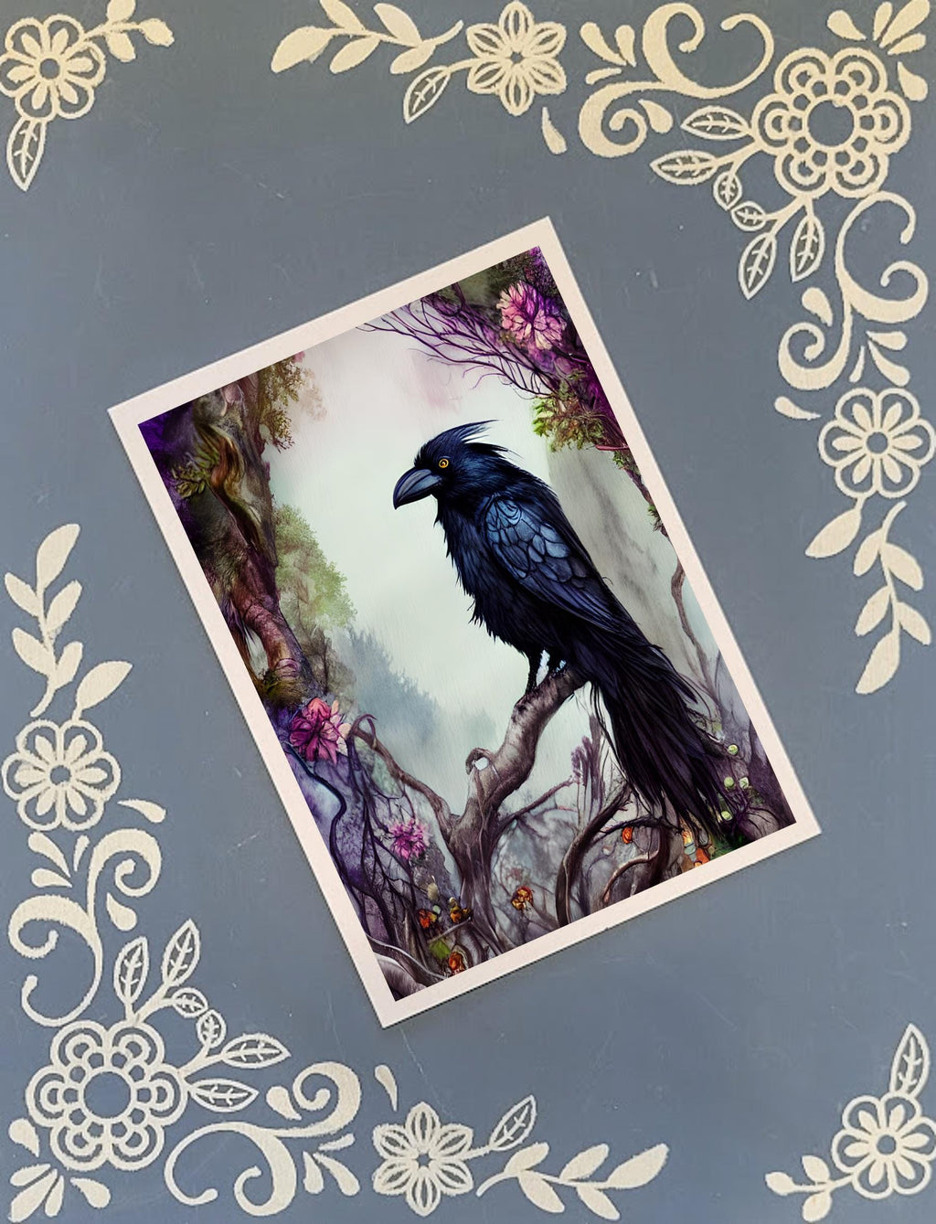 Ravens Greeting Card Bundle, Halloween, 5x7 with Envelopes