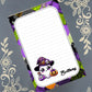 Personalized Ghost in a Witch Hat with a Potion Bottle, Halloween, Notepad Stationery