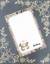 Personalized Valentine's, Will You Be Mine Mice, Love, Notepad Stationery