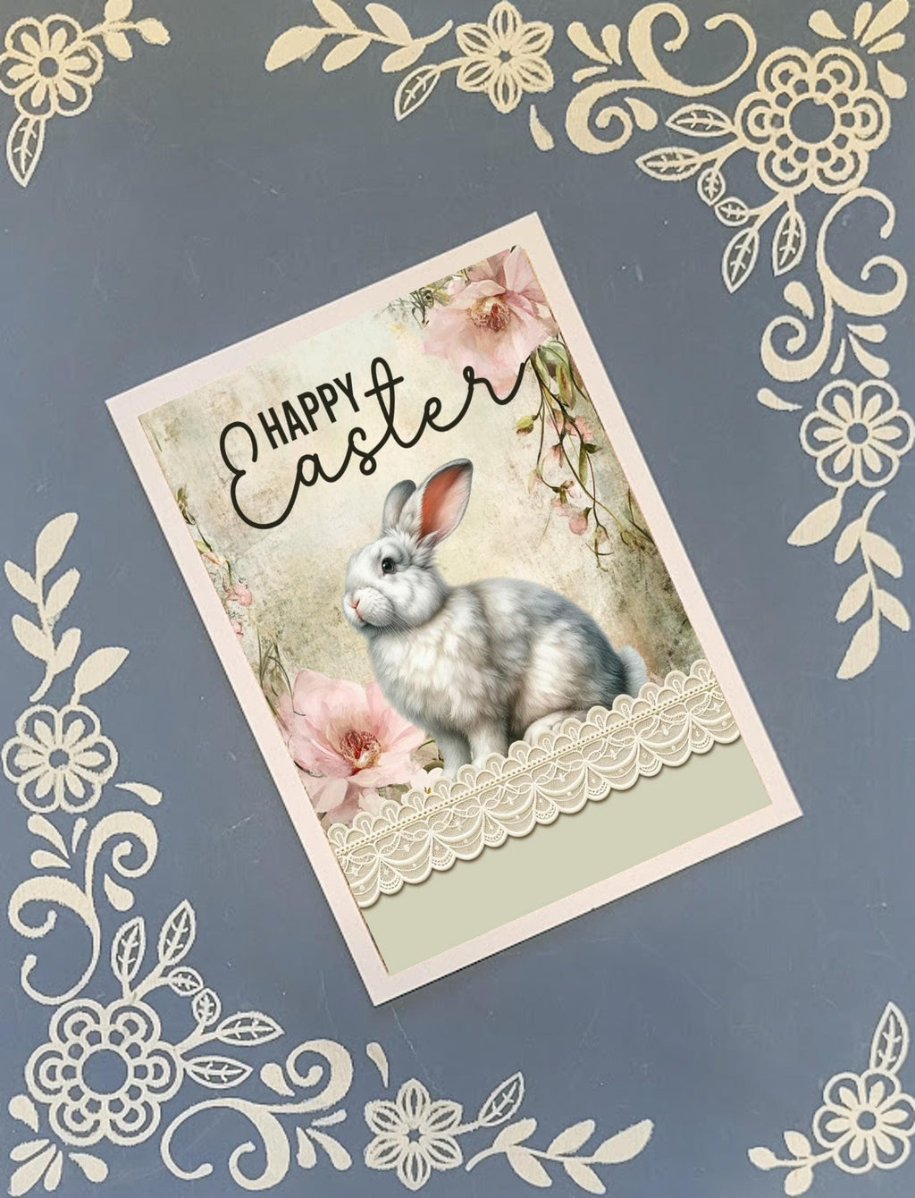 Easter Bunny Greeting Card Bundle, 5x7 with Envelopes