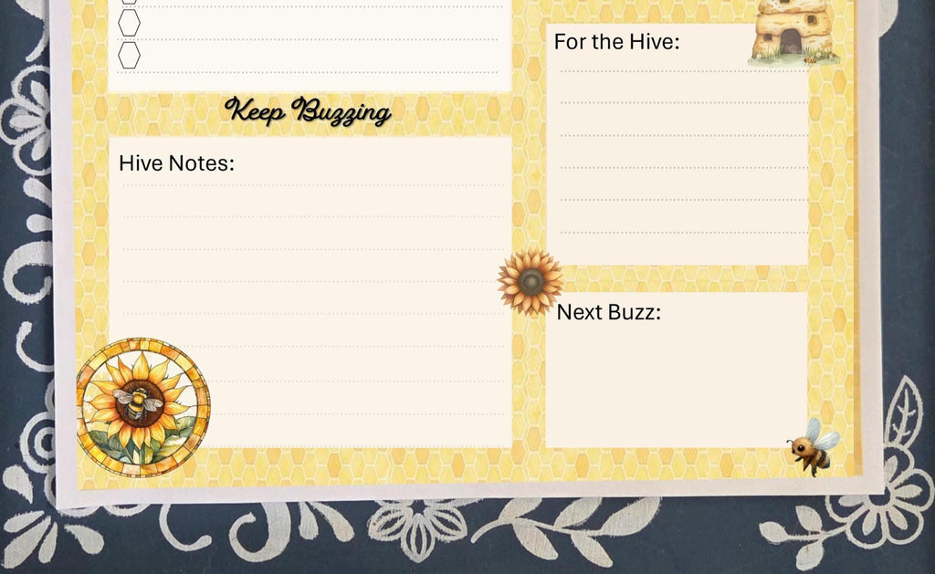 The Busy Bee Planner Pad – Daily Tear Away Notepad, 8.5x11 To-Do List, Schedule & Goal Tracker, Cute Bee and Sunflower Stationery