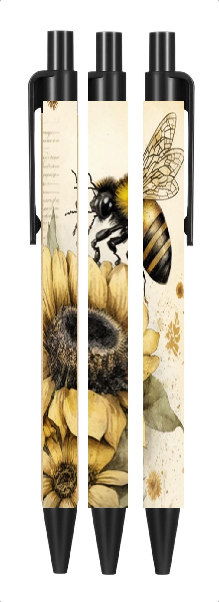 Personalized Bee & Sunflower Stationery Kit | Pen Pal Letter Set