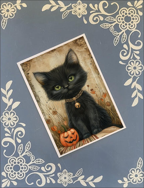 Black Cats Greeting Card Bundle, Halloween