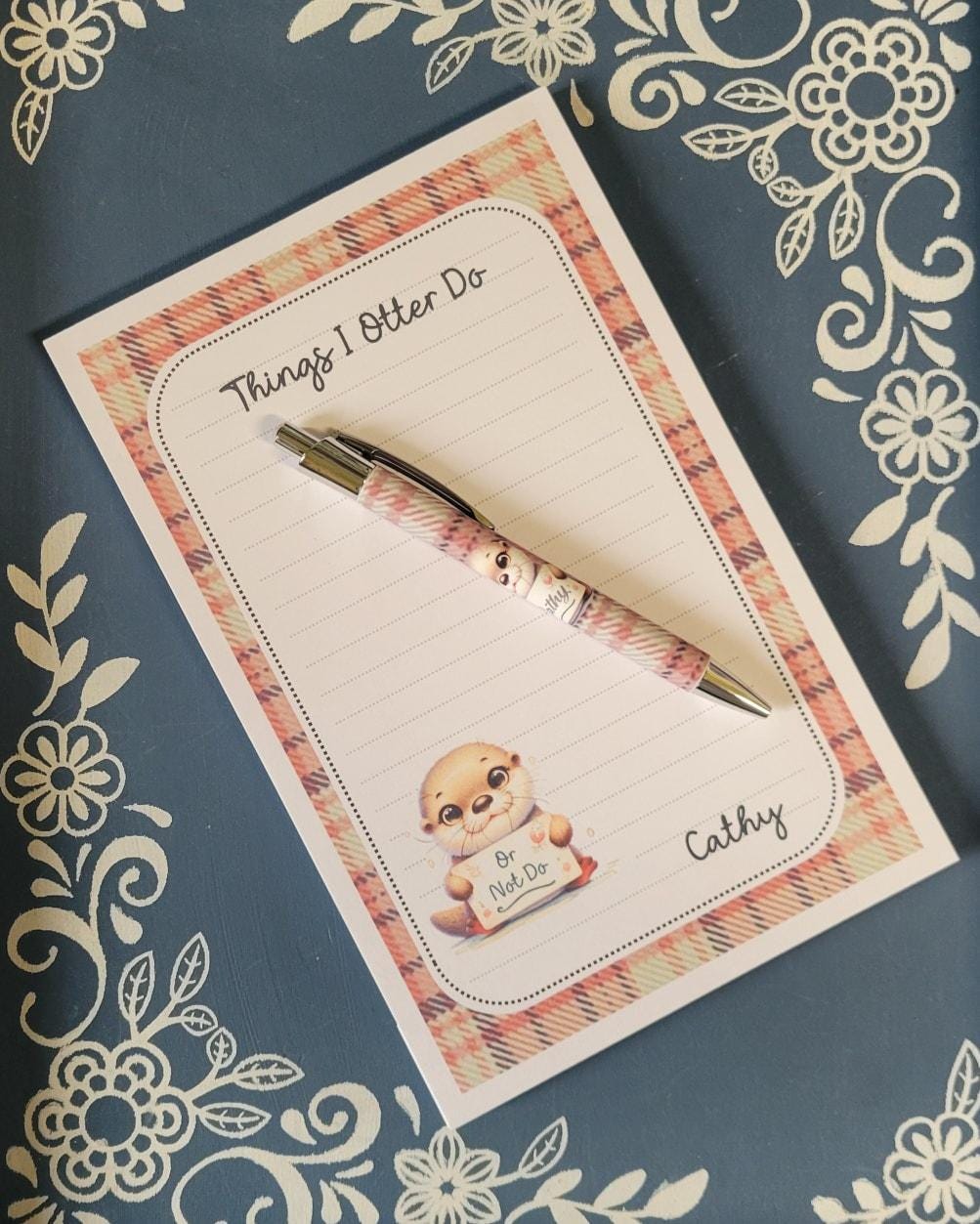 Personalized Otter To-Do List | "Things I Otter Do" Notepad