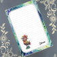 Personalized Fancy Chicken, Teal, Notepad Stationery