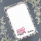 Personalized Cancer Awareness, October Pink, Notepad Stationery