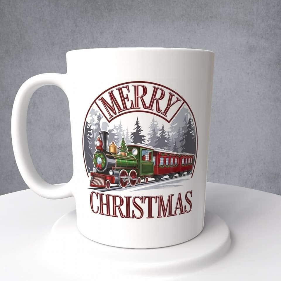 Train, Merry Christmas, Mug or Tumbler