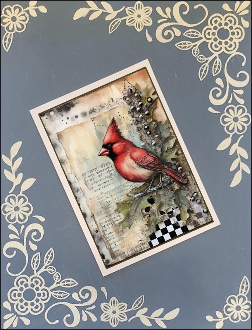 Cardinals, Greeting Card Bundle, 5x7 with Envelopes