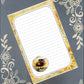 Personalized Bee and Sunflower 2, yellow, Notepad Stationery