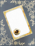 Personalized Bee and Sunflower 2, yellow, Notepad Stationery