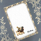 Personalized Happy New Year, Adorable Pug, Notepad Stationery