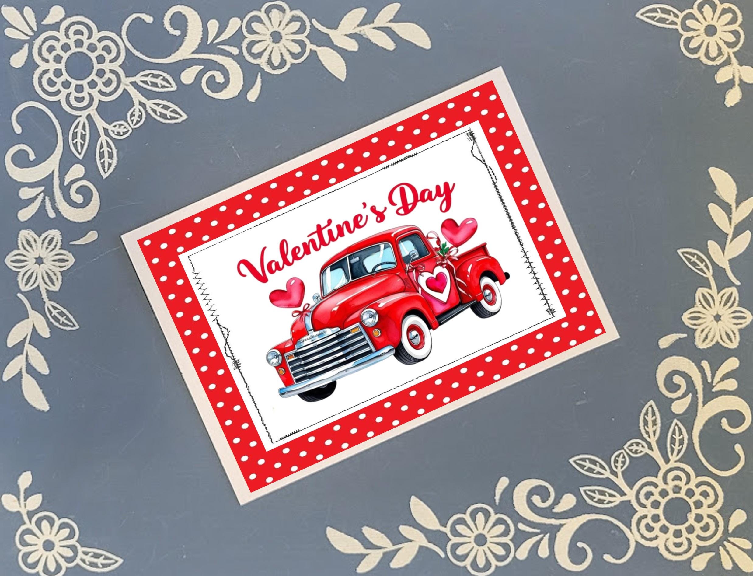 Valentine's Trucks Greeting Card Bundle