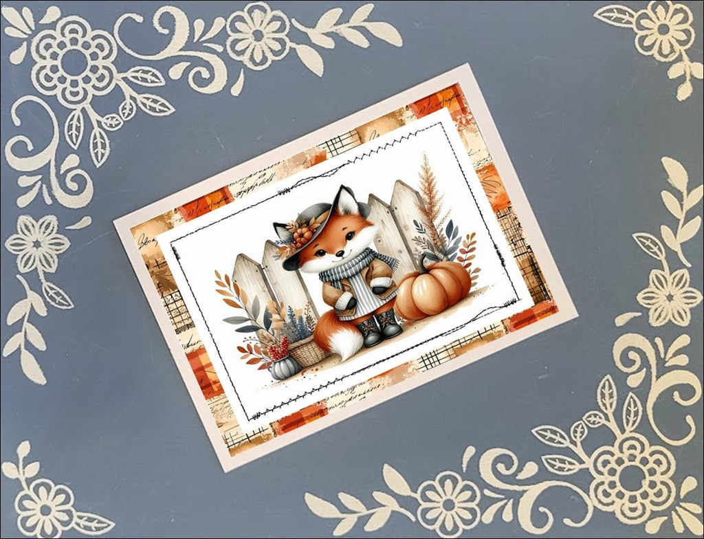 Fall Animals, Autumn, Greeting Card Bundle, 5x7 with Envelopes