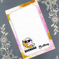 Personalized Boonana, Ghost wearing Pink Sunglasses holding a Banana, Halloween, Notepad Stationery
