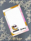 Personalized Boonana, Ghost wearing Pink Sunglasses holding a Banana, Halloween, Notepad Stationery