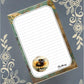 Personalized Bee and Sunflower 2, green and gold, Notepad Stationery