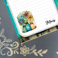 Personalized Flowers in Vases, Teal, Notepad Stationery