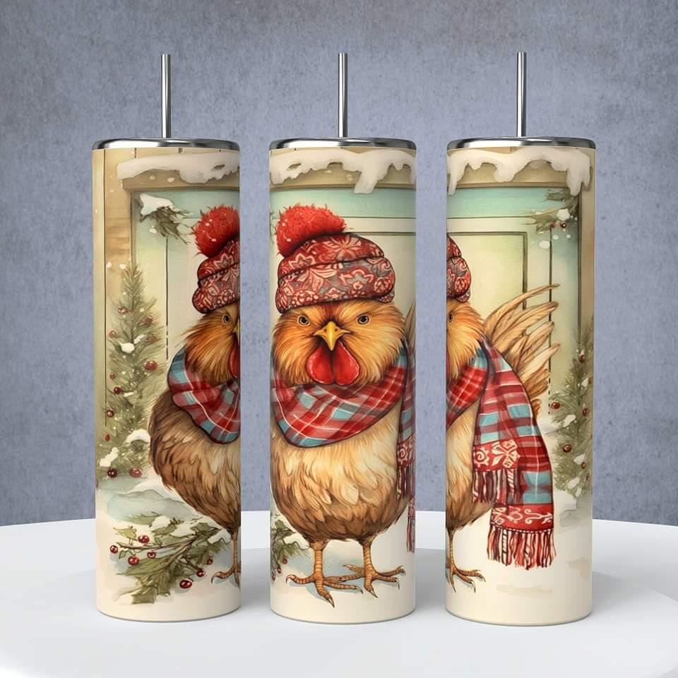 Chicken, Winter, Mug or Tumbler