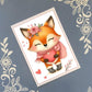 Fox, Love, Happy Birthday, Valentine's, Greeting Card Bundle