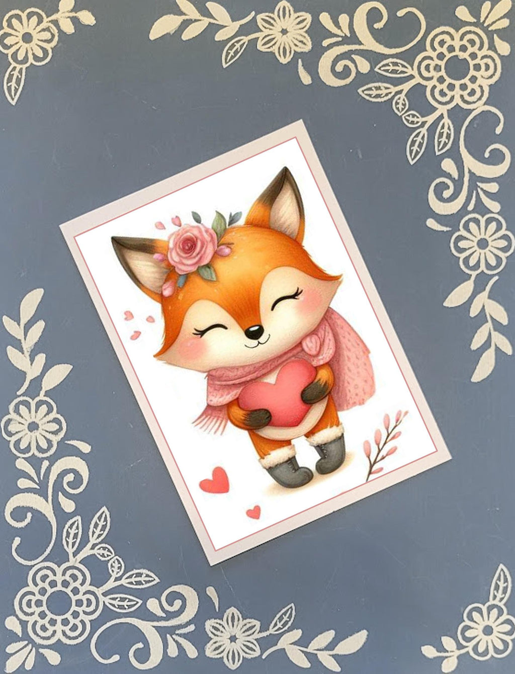 Fox, Love, Happy Birthday, Valentine's, Greeting Card Bundle