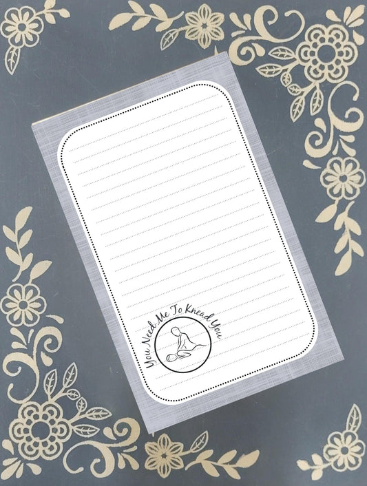 Personalized Massage Therapist, You Need Me to Knead You, Notepad Stationery