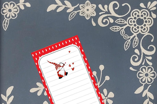 Valentines, Gnome, Happy Valentine's Day, Magnet Notepad List Pad
