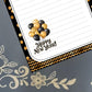 Personalized Happy New Year, Black and Gold Balloons, Notepad Stationery