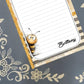 Personalized Bee Peeking, yellow, Notepad Stationery
