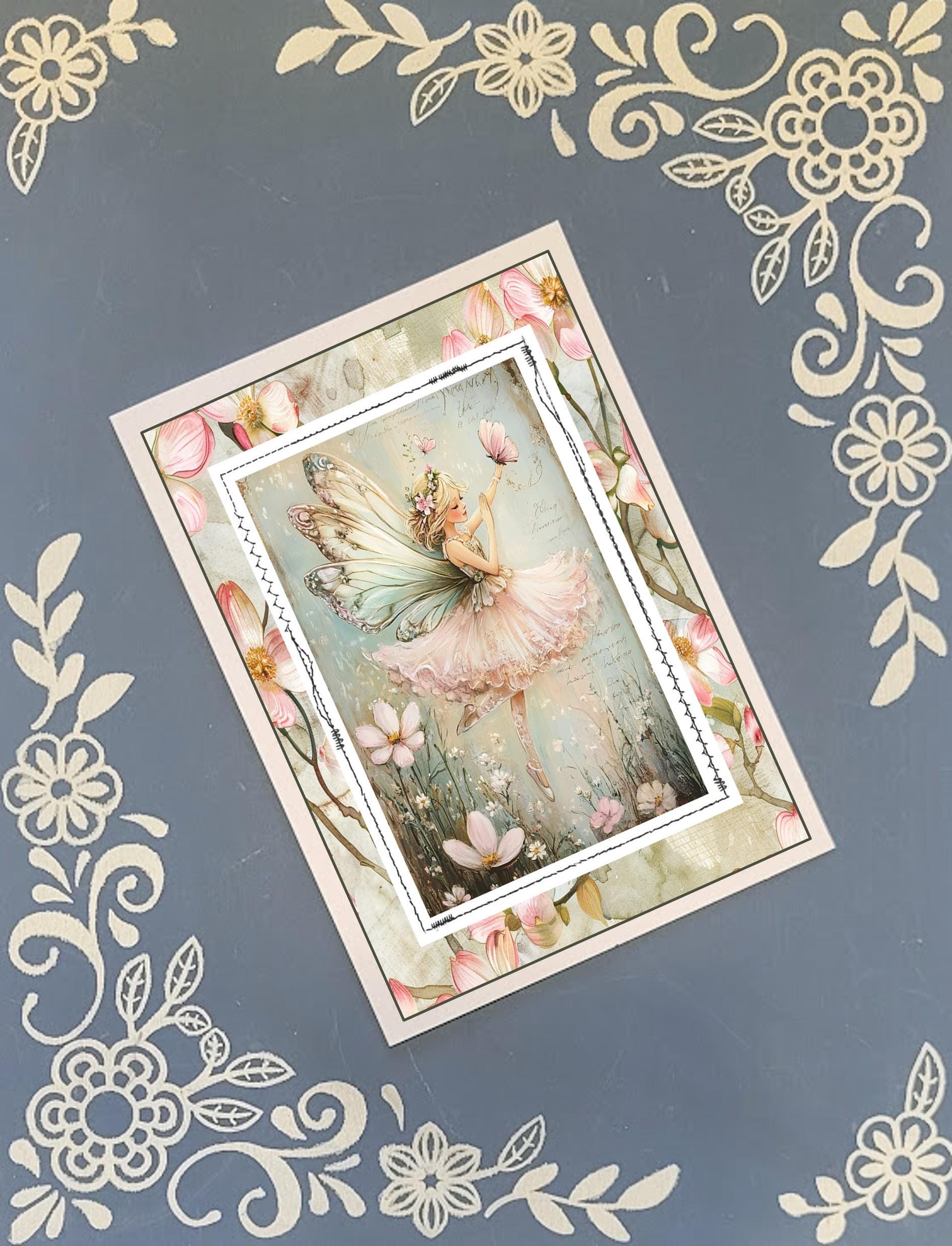 Fairy, Pastel Woodland Fairies, Greeting Card Bundle, 5x7 with Envelopes