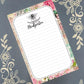 Personalized Bee, Literary Regency Era, Notepad Stationery