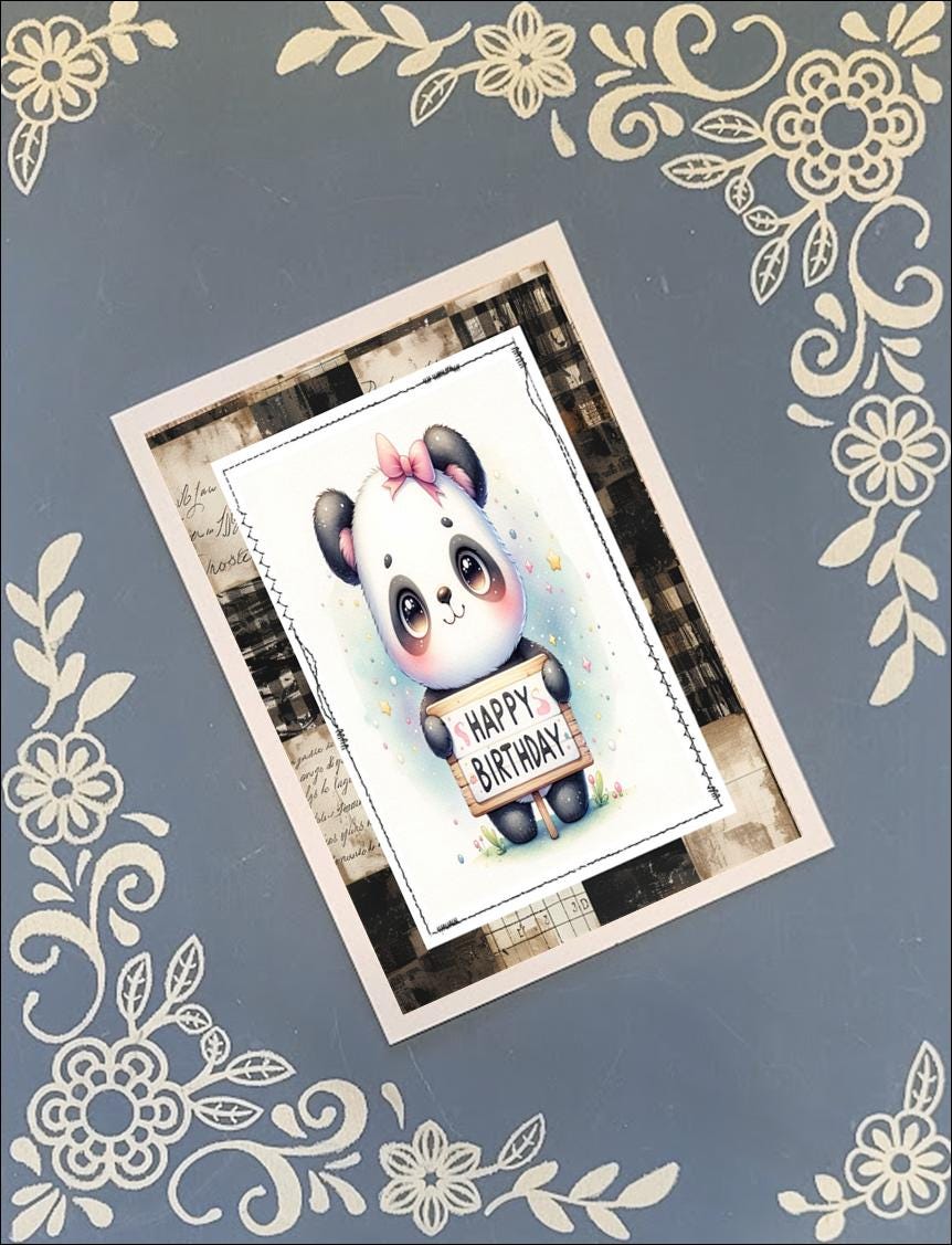 Cute Happy Birthday Animals 2, Greeting Card Bundle, 5x7 with Envelopes