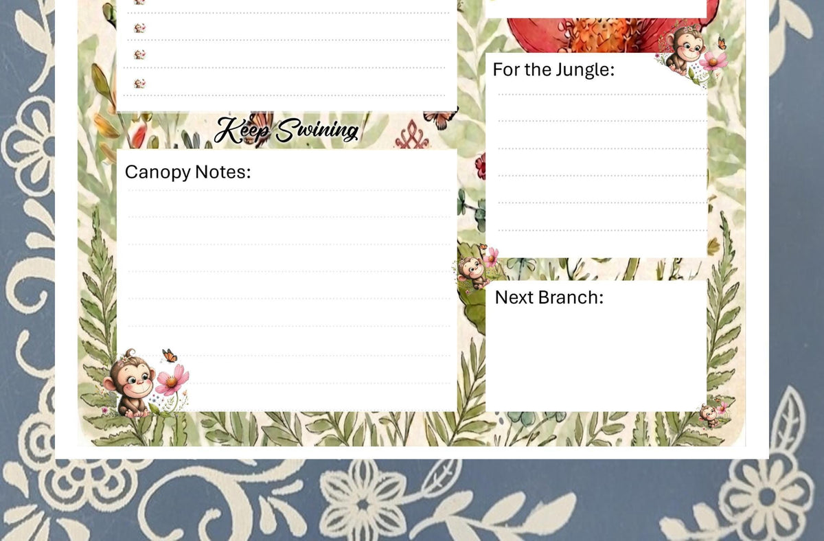 Busy Monkey Planner Notepad – Daily Schedule & To-Do List Planner Pad