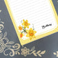 Personalized Daffodil Notepad | Custom Name Floral Stationery