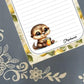 Personalized Otter with Lemonade, Notepad Stationery